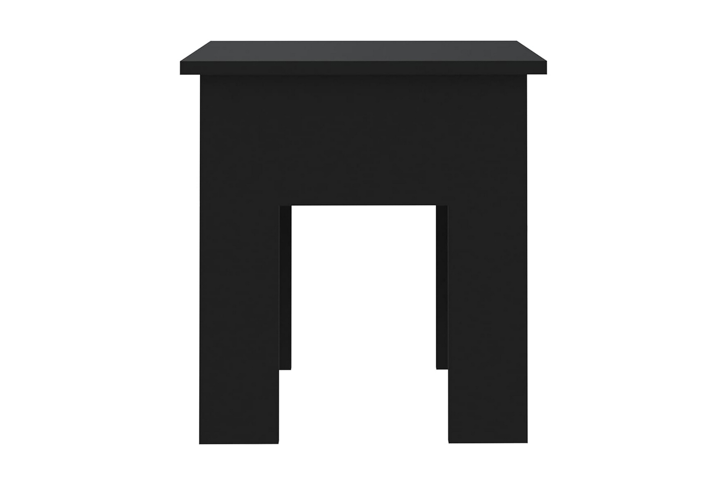 Soffbord svart 40x40x42 cm spånskiva – Svart