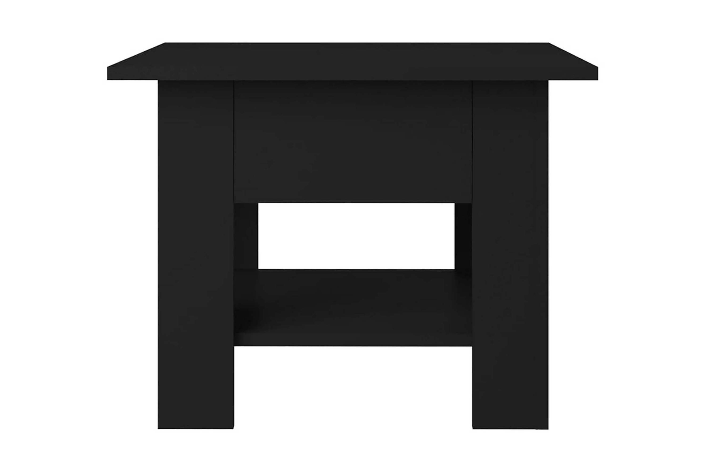 Soffbord svart 55x55x42 cm spånskiva – Svart