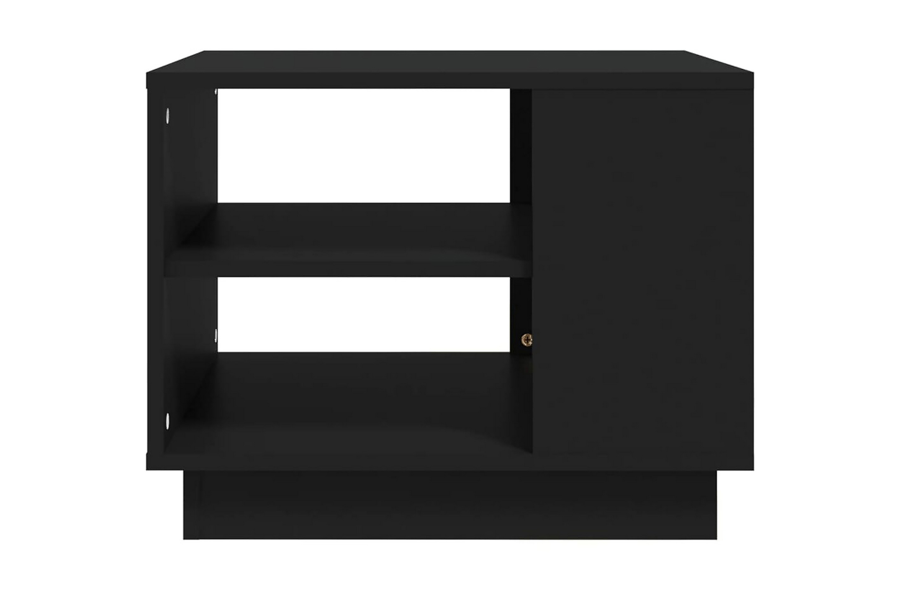Soffbord svart 55x55x43 cm spånskiva – Svart