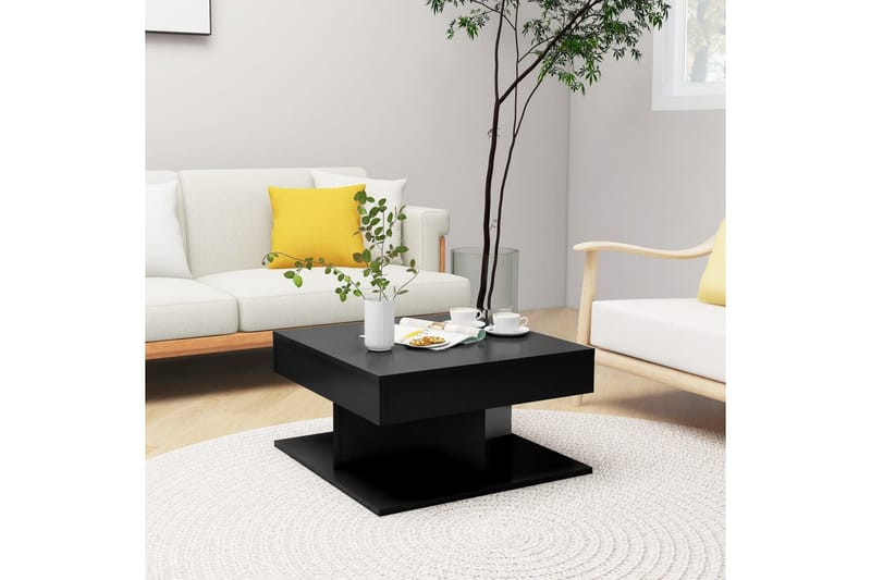 Soffbord svart 57x57x30 cm spånskiva - Svart - Möbler - Bord