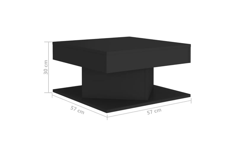 Soffbord svart 57x57x30 cm spånskiva - Svart - Möbler - Bord