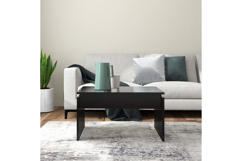 Soffbord svart 68x50x38 cm spånskiva - Svart - Möbler - Bord
