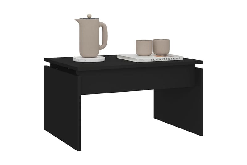 Soffbord svart 68x50x38 cm spånskiva - Svart - Möbler - Bord