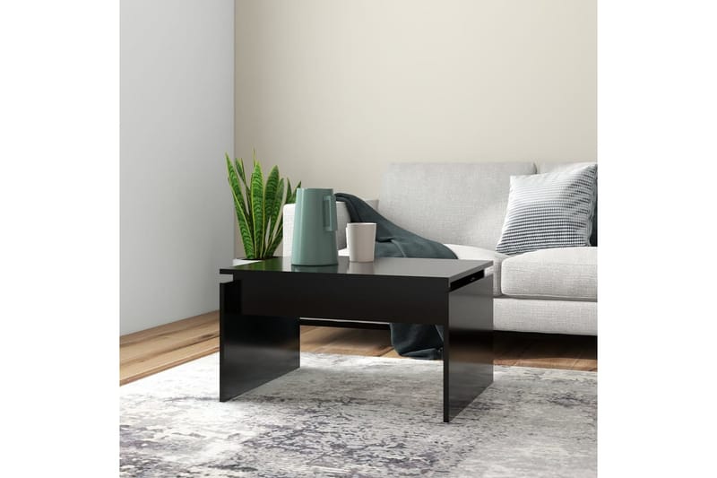 Soffbord svart 68x50x38 cm spånskiva - Svart - Möbler - Bord
