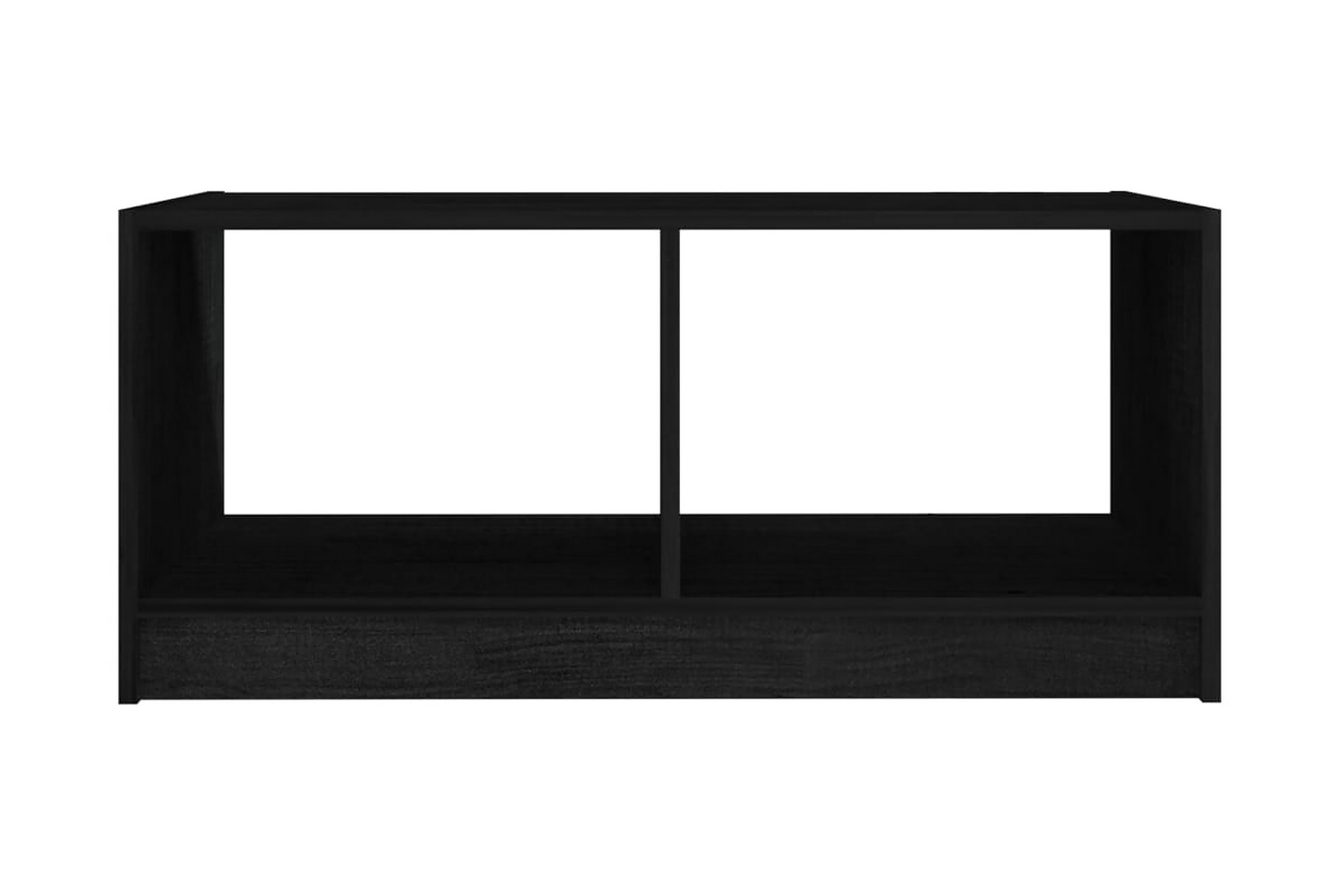 Soffbord svart 75x50x33,5 cm massiv furu – Svart