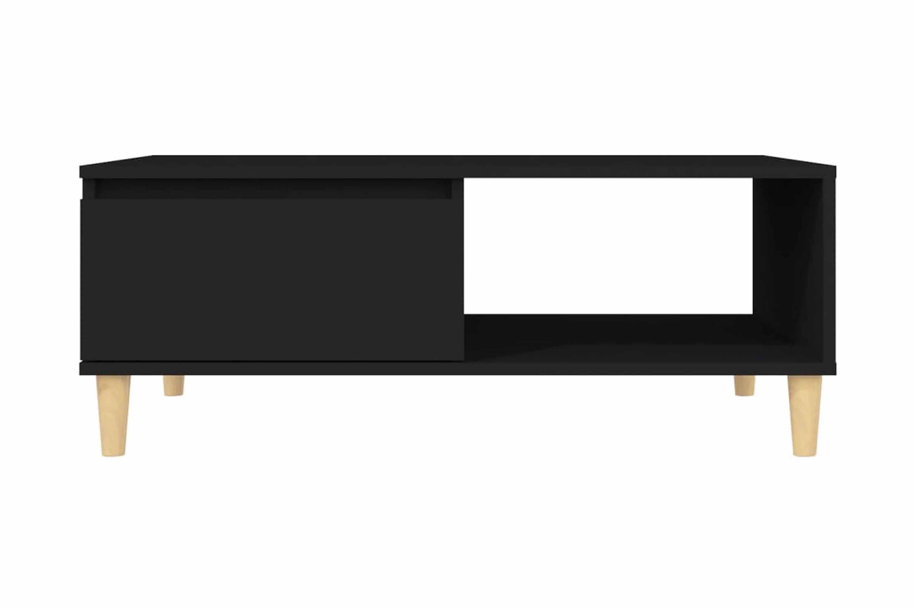 Soffbord svart 90x60x35 cm spånskiva – Svart
