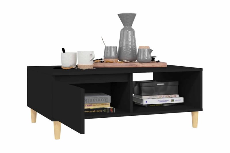 Soffbord svart 90x60x35 cm spånskiva - Svart - Möbler - Bord