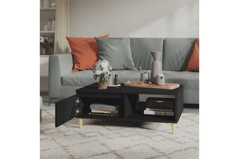 Soffbord svart 90x60x35 cm spånskiva - Svart - Möbler - Bord