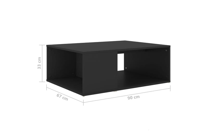 Soffbord svart 90x67x33 cm spånskiva - Svart - Soffbord - Bord