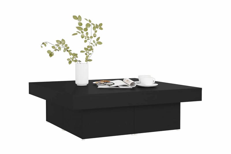 Soffbord svart 90x90x28 cm spånskiva - Svart - Soffbord - Bord