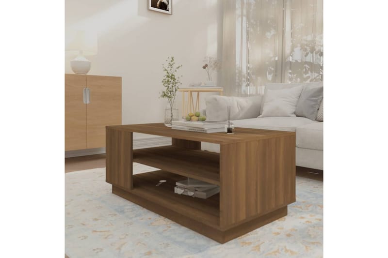 Soffbord Valnötsbrun ek 102x55x43 cm spånskiva - Valnötsbrun - Möbler - Bord