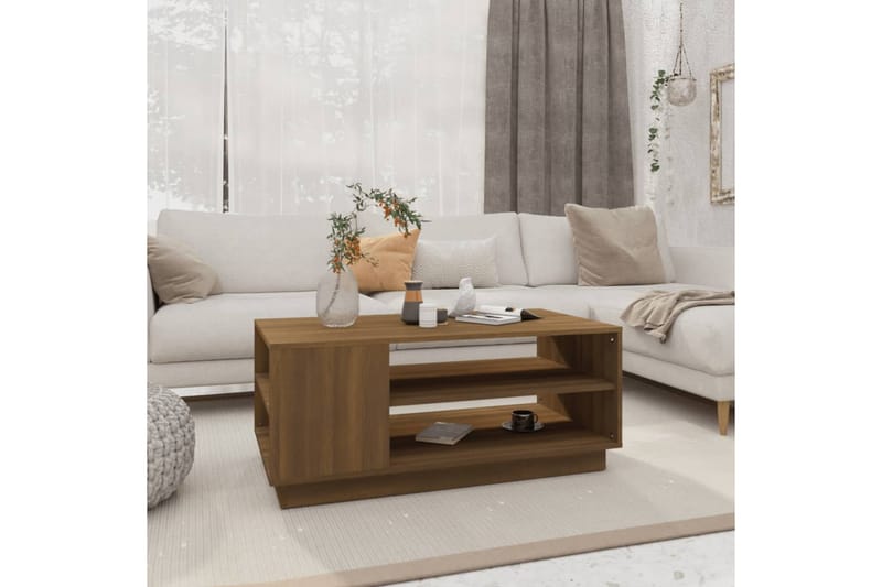 Soffbord Valnötsbrun ek 102x55x43 cm spånskiva - Valnötsbrun - Möbler - Bord