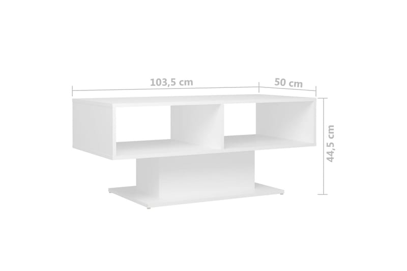 Soffbord vit 103,5x50x44,5 cm spånskiva - Vit - Soffbord - Bord