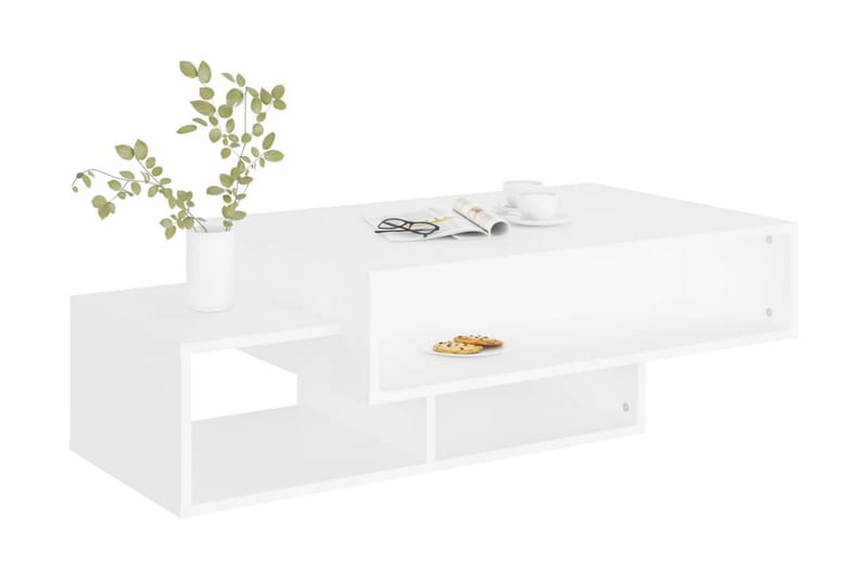 Soffbord vit 105x55x32 cm spånskiva - Vit - Möbler - Bord
