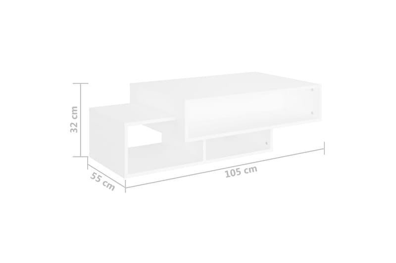 Soffbord vit 105x55x32 cm spånskiva - Vit - Möbler - Bord