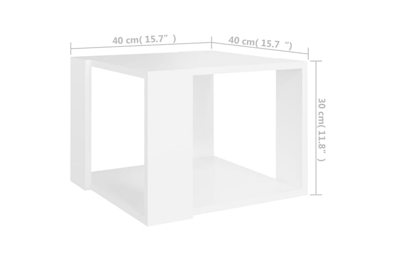 Soffbord vit 40x40x30 cm spånskiva - Vit - Möbler - Bord