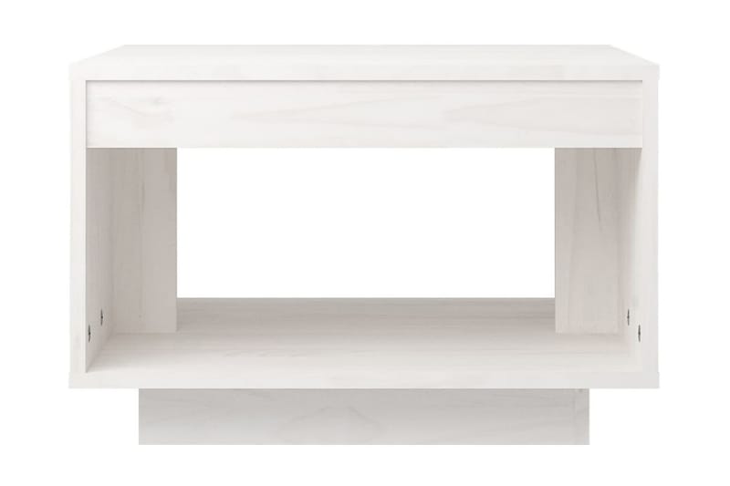 Soffbord vit 50x50x33,5 cm massiv furu - Vit - Soffbord - Bord