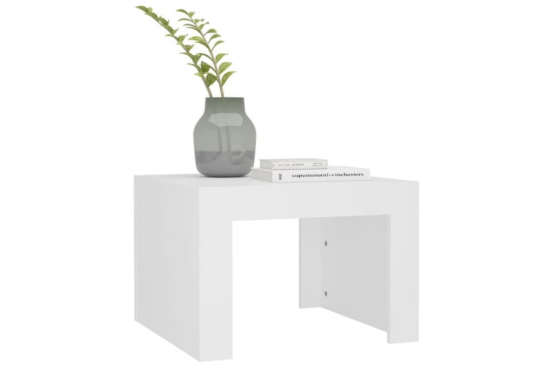 Soffbord vit 50x50x35 cm spånskiva - Vit - Möbler - Bord