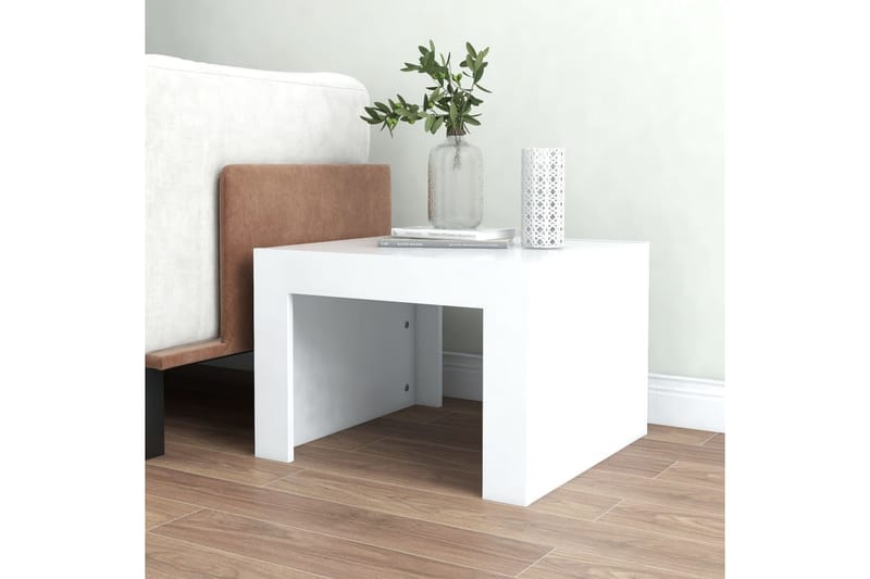 Soffbord vit 50x50x35 cm spånskiva - Vit - Möbler - Bord