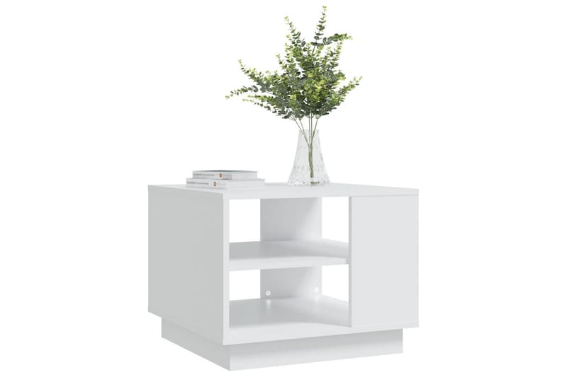 Soffbord vit 55x55x43 cm spånskiva - Vit - Möbler - Bord