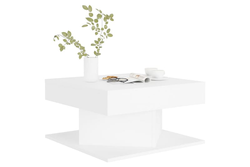 Soffbord vit 57x57x30 cm spånskiva - Vit - Möbler - Bord