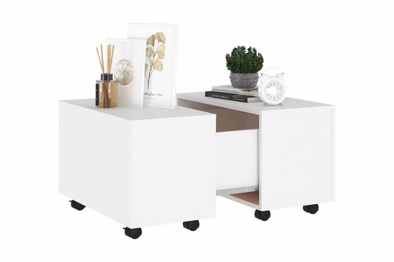 Soffbord vit 60x60x38 cm spånskiva - Vit - Möbler - Bord