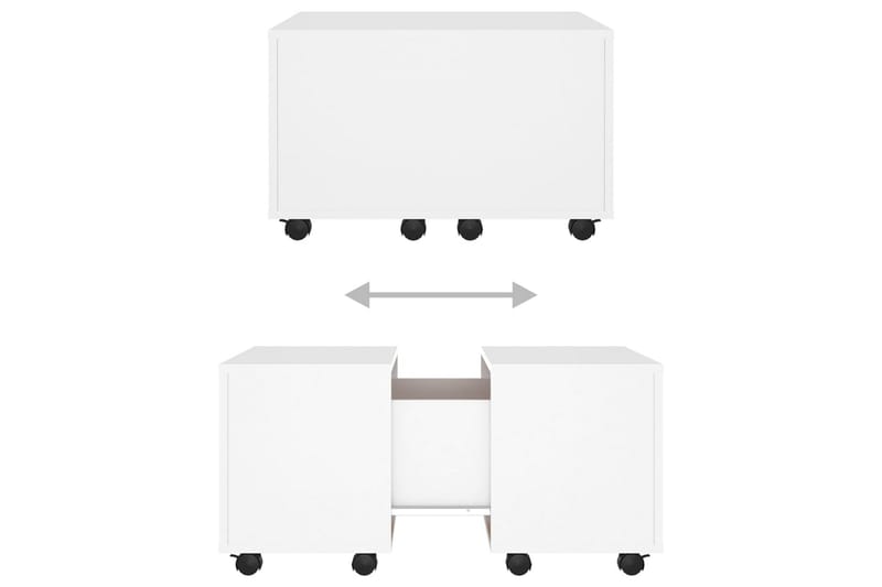 Soffbord vit 60x60x38 cm sp�ånskiva - Vit - Möbler - Bord