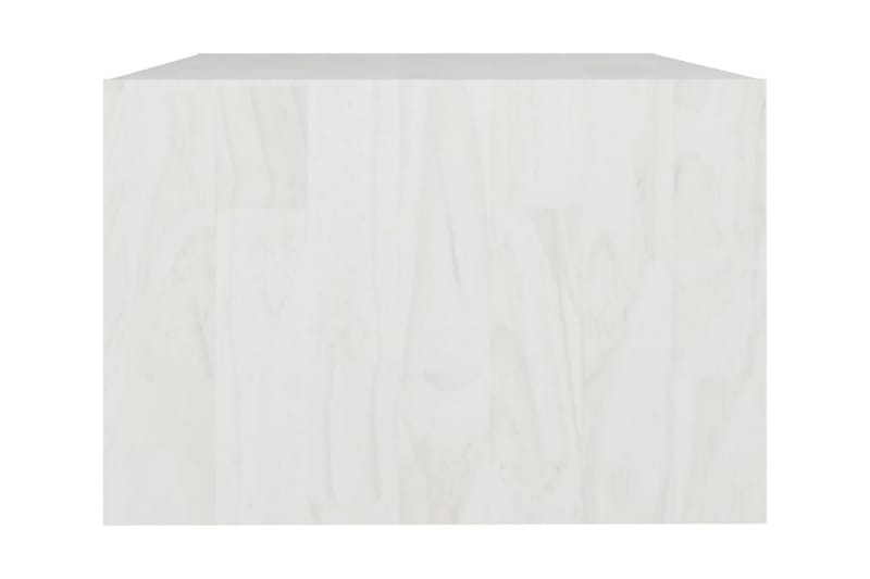 Soffbord vit 75x50x33,5 cm massiv furu - Vit - Möbler - Bord