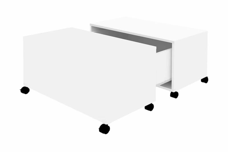 Soffbord vit 75x75x38 cm spånskiva - Vit - Möbler - Bord