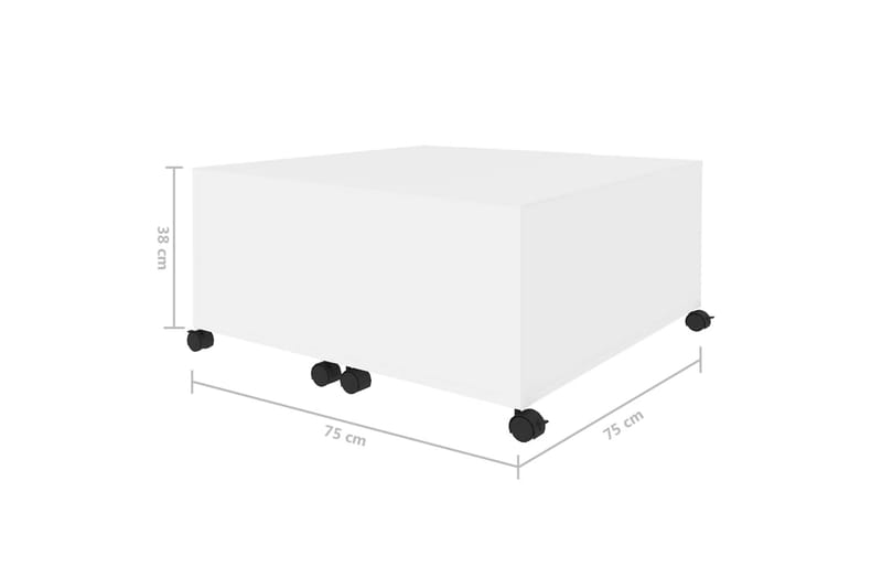 Soffbord vit 75x75x38 cm spånskiva - Vit - Möbler - Bord