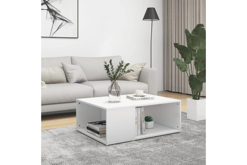 Soffbord vit 90x67x33 cm spånskiva - Vit - Möbler - Bord