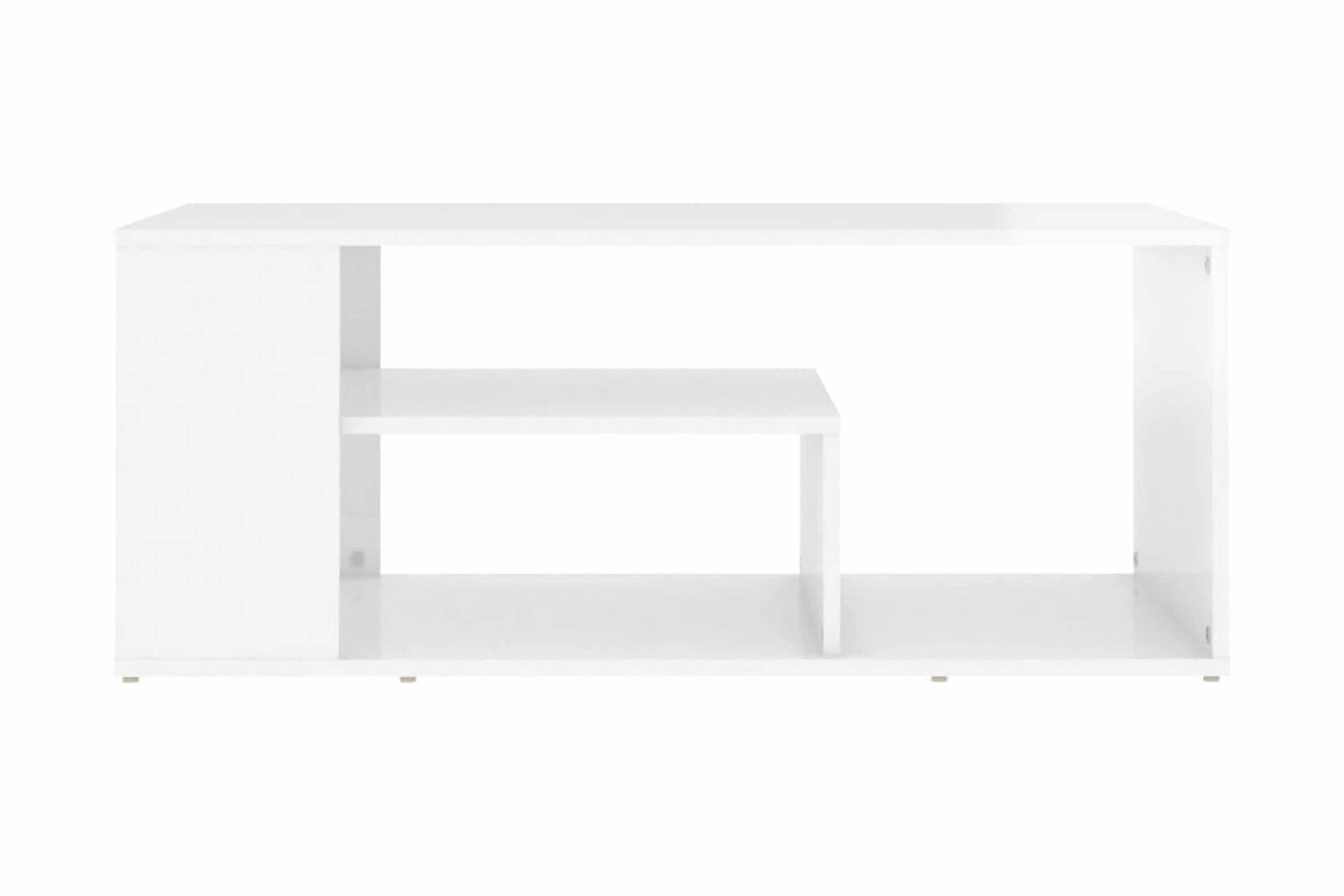 Soffbord vit högglans 100x50x40 cm spånskiva – Vit