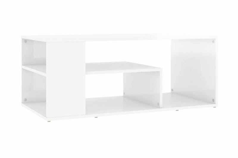 Soffbord vit högglans 100x50x40 cm spånskiva - Vit - Soffbord - Bord