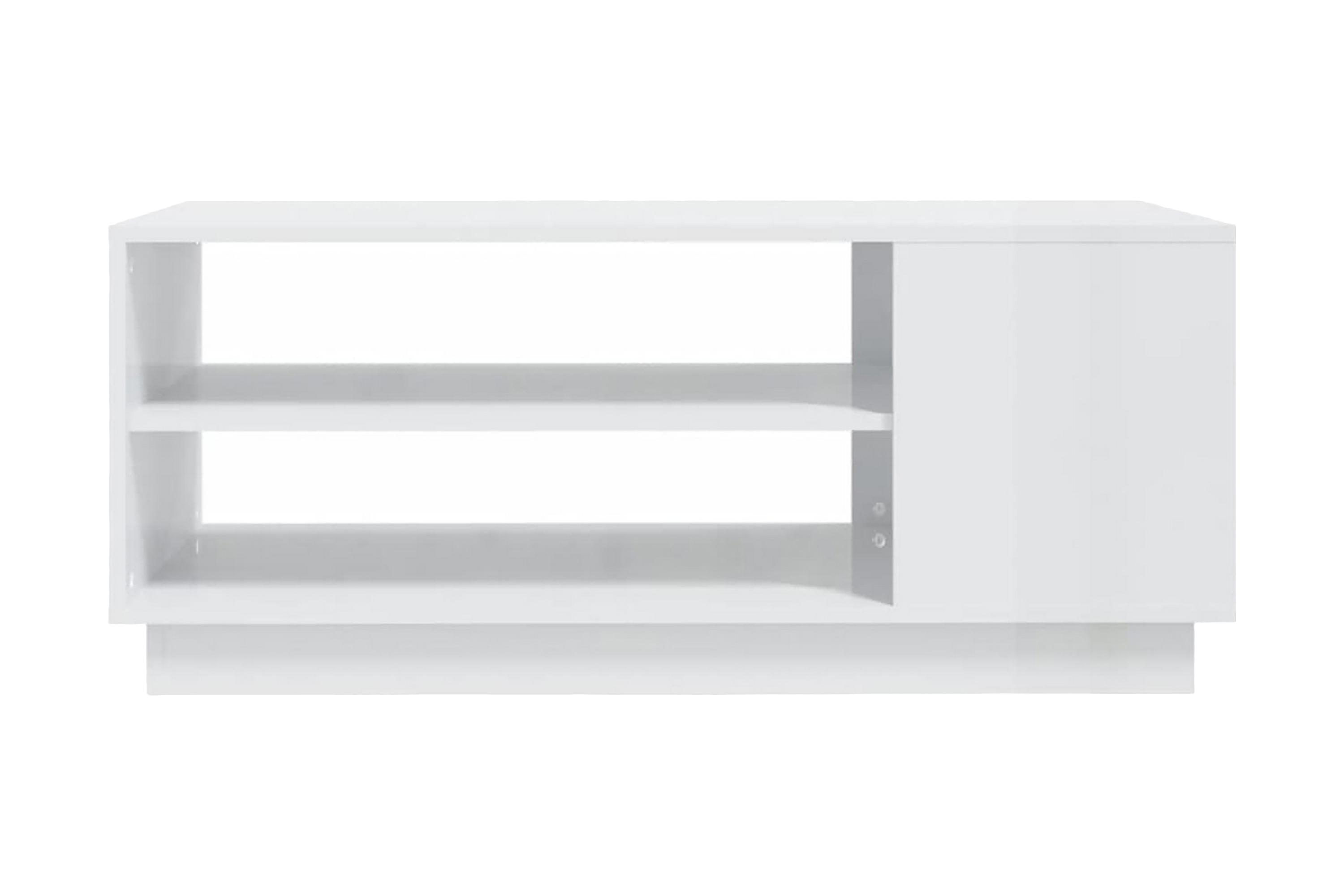 Soffbord vit högglans 102x55x43 cm spånskiva – Vit