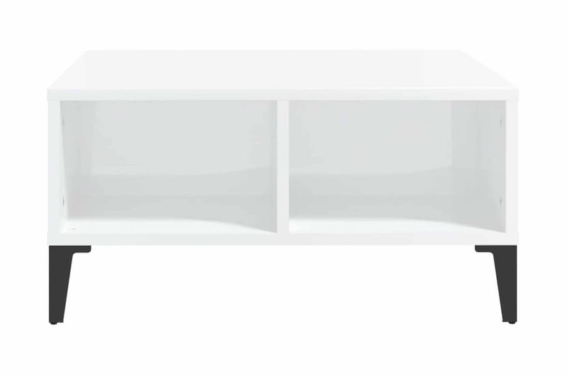 Soffbord vit högglans 60x60x30 cm spånskiva - Vit - Soffbord - Bord