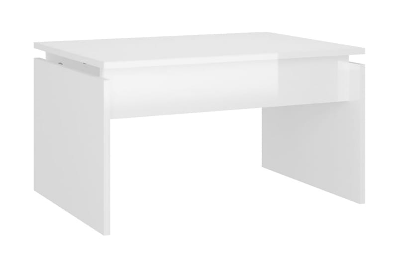 Soffbord vit högglans 68x50x38 cm spånskiva - Vit - Möbler - Bord