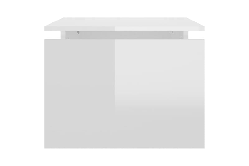 Soffbord vit högglans 68x50x38 cm spånskiva - Vit - Soffbord - Bord
