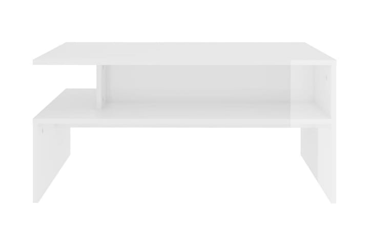 Soffbord vit högglans 90x60x42,5 cm spånskiva - Bord - Soffbord