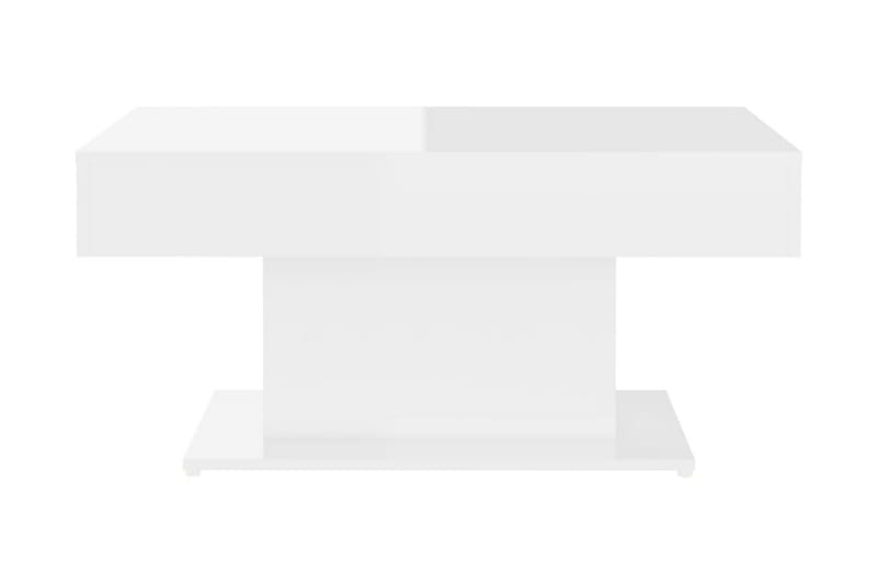 Soffbord vit högglans 96x50x45 cm spånskiva - Bord - Soffbord