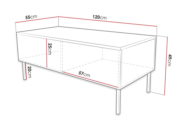Soffbord - Vit - Möbler - Bord