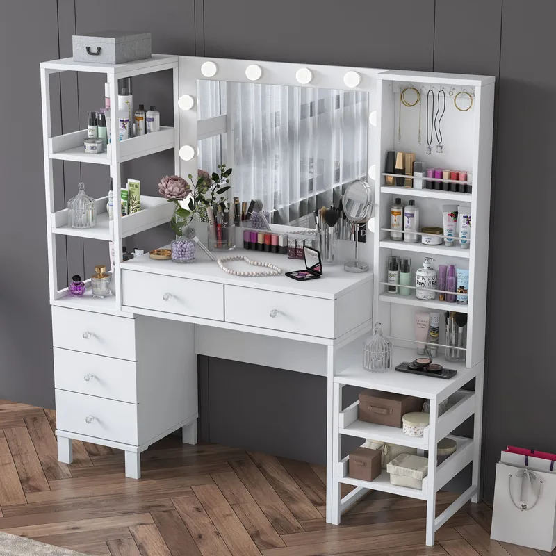 Sondal Sminkbord 145x141,8x40 cm - Vit - Möbler - Bord