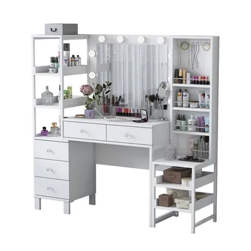 Sondal Sminkbord 145x141,8x40 cm - Vit - Möbler - Bord