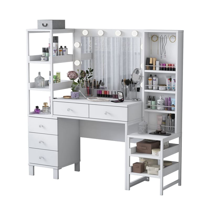 Sondal Sminkbord 145x141,8x40 cm - Vit - Möbler - Bord