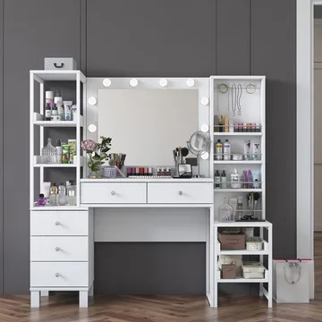 Sondal Sminkbord 145x141,8x40 cm - Vit - Möbler - Bord