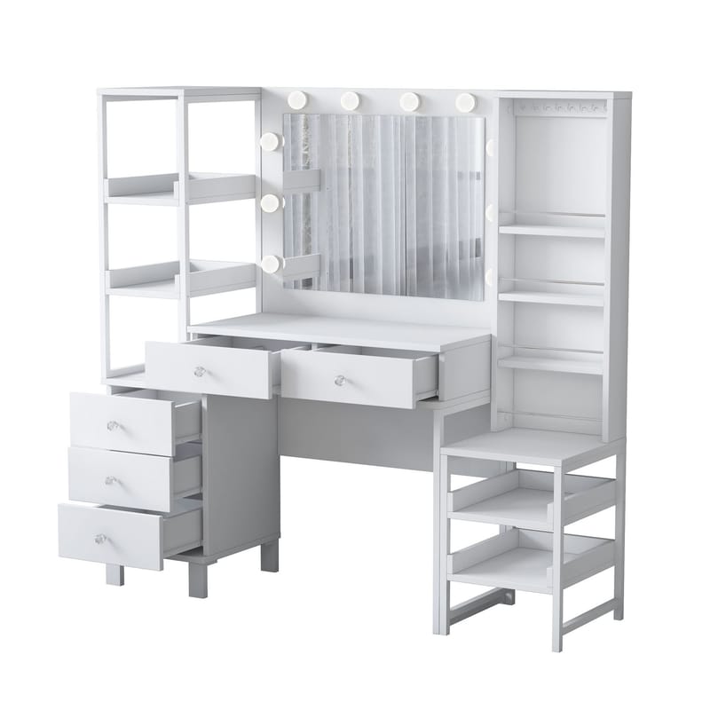 Sondal Sminkbord 145x141,8x40 cm - Vit - Möbler - Bord
