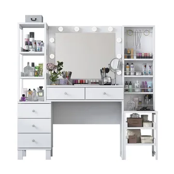 Sondal Sminkbord 145x141,8x40 cm - Vit - Möbler - Bord