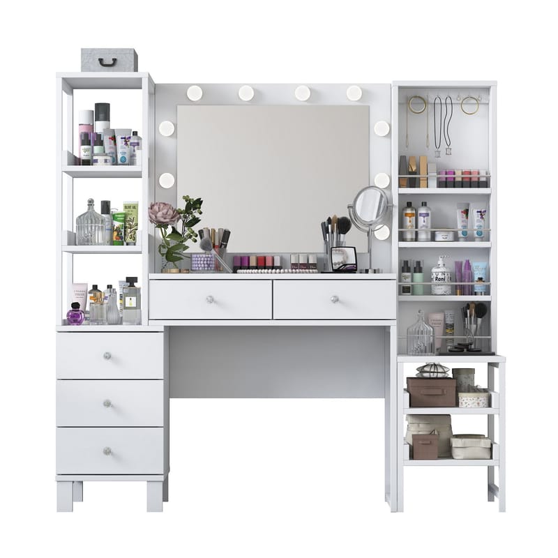 Sondal Sminkbord 145x141,8x40 cm - Vit - Möbler - Bord