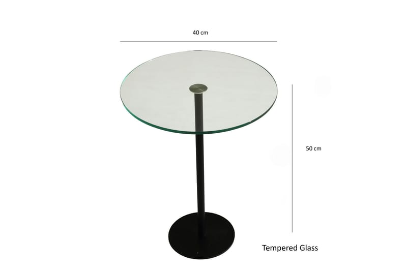 Sotinge Soffbord 40x50x40 cm Runt - Svart - Möbler - Bord