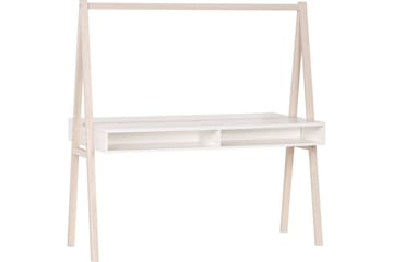 Spot Skrivbord med Förvaring och Hyllor i Trä - Vit|Beige - Möbler - Bord