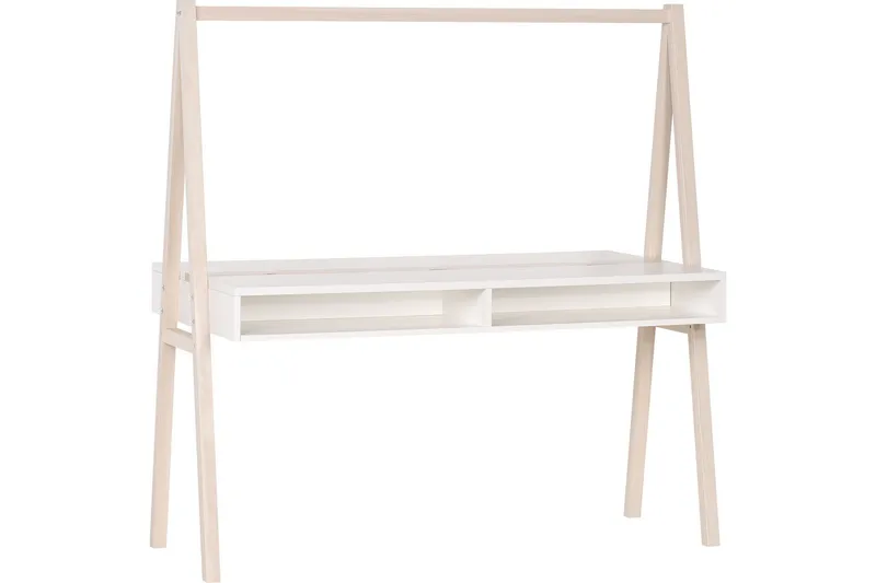 Spot Skrivbord med Förvaring och Hyllor i Trä - Vit|Beige - Möbler - Bord